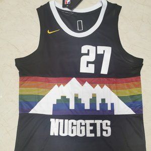 Mens Jersey 27# Denver Nuggets Jamal Murray Black Color Stitched jersey
